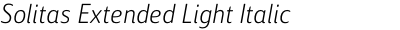 Solitas Extended Light Italic